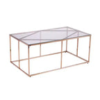 Mesa de cóctel contemporánea con superficie de cristal - Champaña