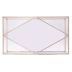 Mesa de cóctel contemporánea con superficie de cristal - Champaña