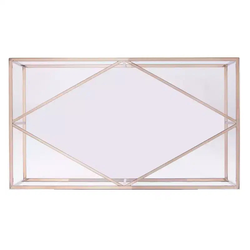Mesa de cóctel contemporánea con superficie de cristal - Champaña
