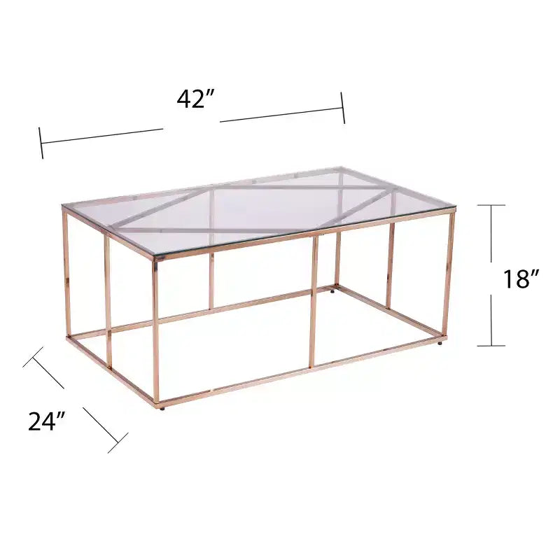 Mesa de cóctel contemporánea con superficie de cristal - Champaña