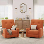 Sillón reclinable giratorio de 360° para adultos, mecedora deslizante para sala de estar, dormitorio, oficina, lino