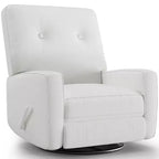 Sillón reclinable giratorio de 360° para adultos, mecedora deslizante para sala de estar, dormitorio, oficina, lino