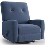 Sillón reclinable giratorio de 360° para adultos, mecedora deslizante para sala de estar, dormitorio, oficina, lino