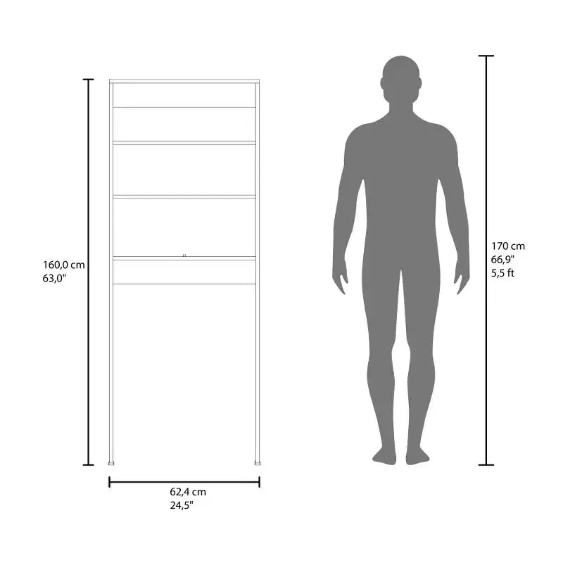 Armario de Baño Blanco de 2 Puertas para Colocar Sobre el Inodoro | Estante de Almacenamiento | Diseño que Ahorra Espacio