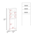 Armario de Baño Blanco de 2 Puertas para Colocar Sobre el Inodoro | Estante de Almacenamiento | Diseño que Ahorra Espacio