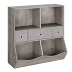 Organizador de almacenamiento de juguetes de 3 niveles con cajones y 4 cubículos - Librería infantil independiente para sala de juegos, guardería, jardín de infancia