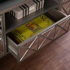 Mueble de TV/multimedia con almacenamiento - Plateado