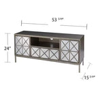 Mueble de TV/multimedia con almacenamiento - Plateado