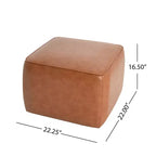 Puf cuadrado decorativo tapizado moderno