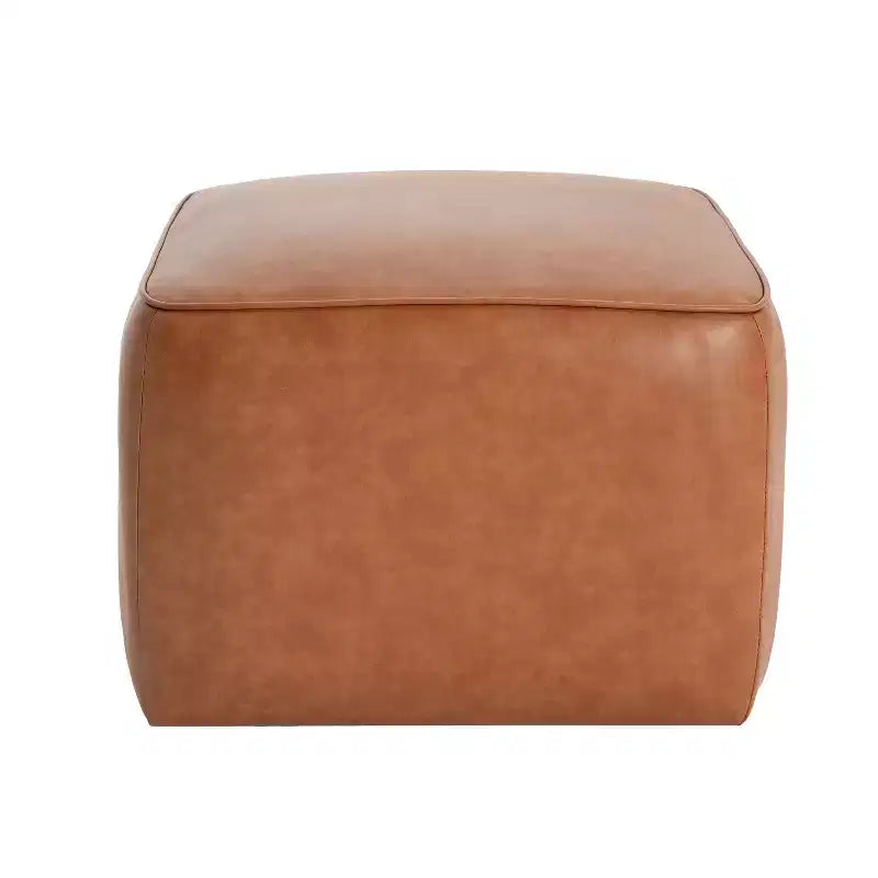 Puf cuadrado decorativo tapizado moderno
