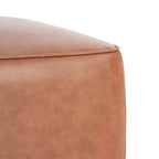 Puf cuadrado decorativo tapizado moderno