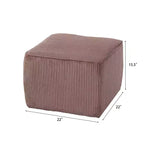 Puf cuadrado decorativo tapizado moderno