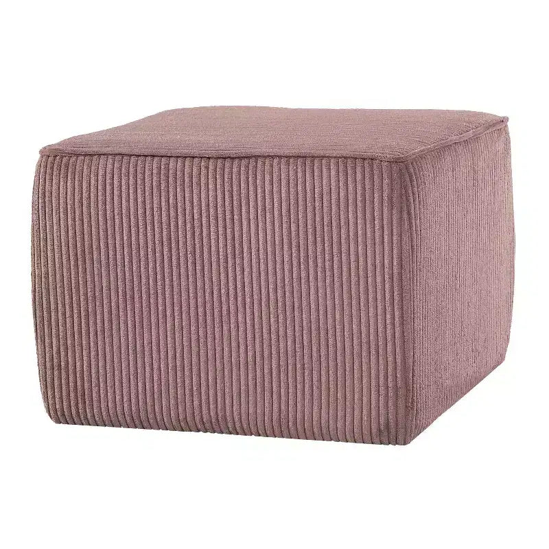 Puf cuadrado decorativo tapizado moderno