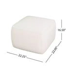 Puf cuadrado decorativo tapizado moderno