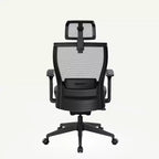 Silla de oficina ergonómica estándar C4, cojín de asiento de espuma, negro