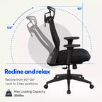 Silla de oficina ergonómica estándar C4, cojín de asiento de espuma, negro