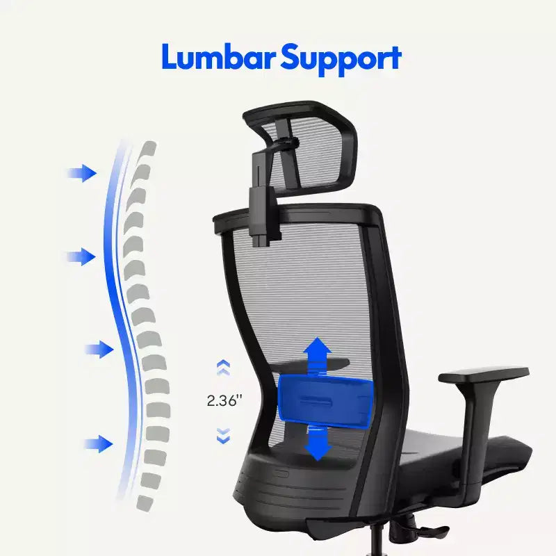 Silla de oficina ergonómica estándar C4, cojín de asiento de espuma, negro