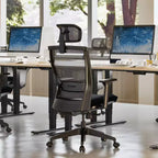 Silla de oficina ergonómica estándar C4, cojín de asiento de espuma, negro