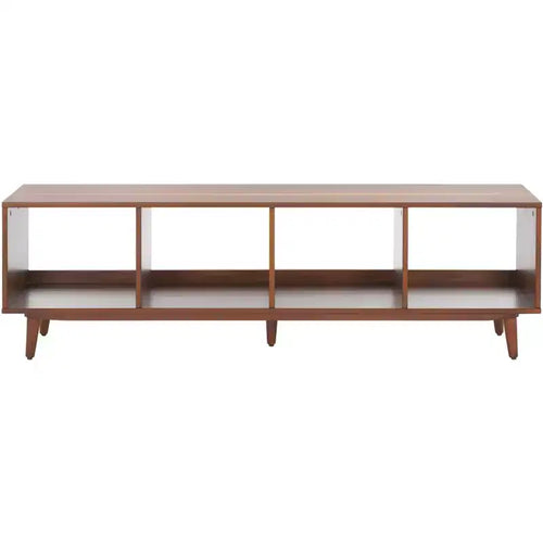 Cricket 4 Open Shelf Media Stand - MED5016 - Natural Acacia - Safavieh