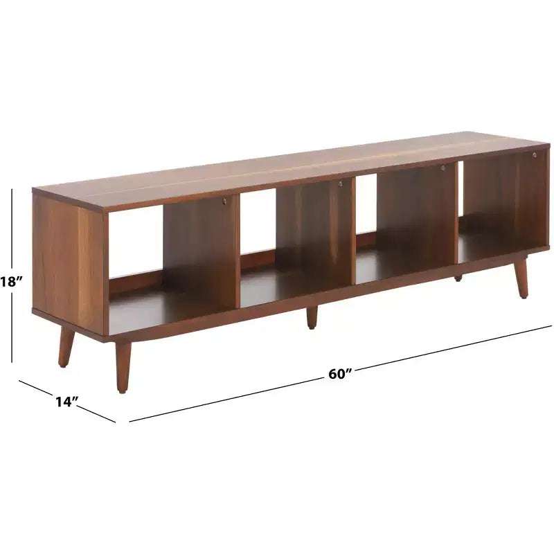 Mueble de TV abierto con 4 estantes - Acacia natural