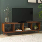 Mueble de TV abierto con 4 estantes - Acacia natural