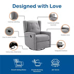 Mecedora reclinable giratoria 4 en 1 para habitación de bebé