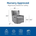 Mecedora reclinable giratoria 4 en 1 para habitación de bebé