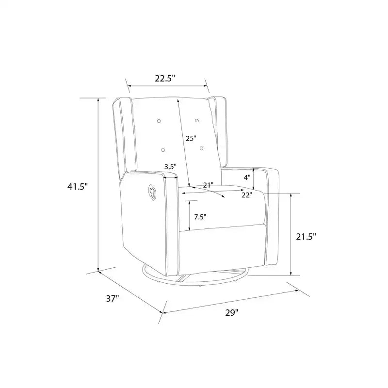 Mecedora reclinable giratoria 4 en 1 para habitación de bebé