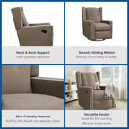 Mecedora reclinable giratoria 4 en 1 para habitación de bebé
