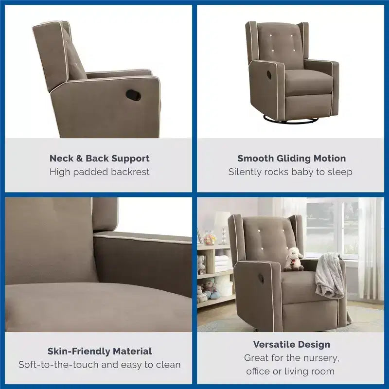 Mecedora reclinable giratoria 4 en 1 para habitación de bebé