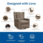 Mecedora reclinable giratoria 4 en 1 para habitación de bebé
