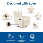 Mecedora reclinable giratoria 4 en 1 para habitación de bebé