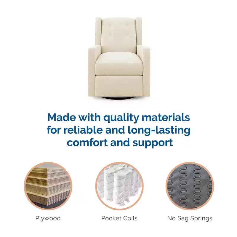 Mecedora reclinable giratoria 4 en 1 para habitación de bebé