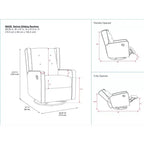 Mecedora reclinable giratoria 4 en 1 para habitación de bebé