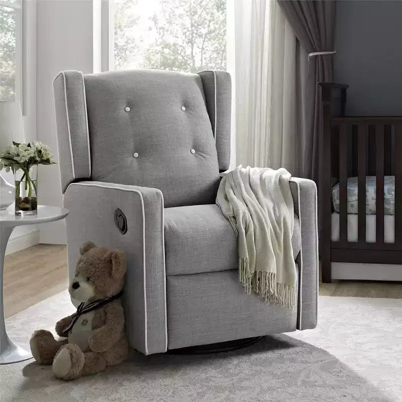 Mecedora reclinable giratoria 4 en 1 para habitación de bebé