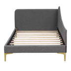 Sofá cama tapizado individual con cabecero y apoyabrazos
