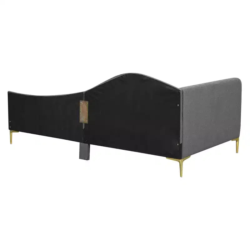 Sofá cama tapizado individual con cabecero y apoyabrazos