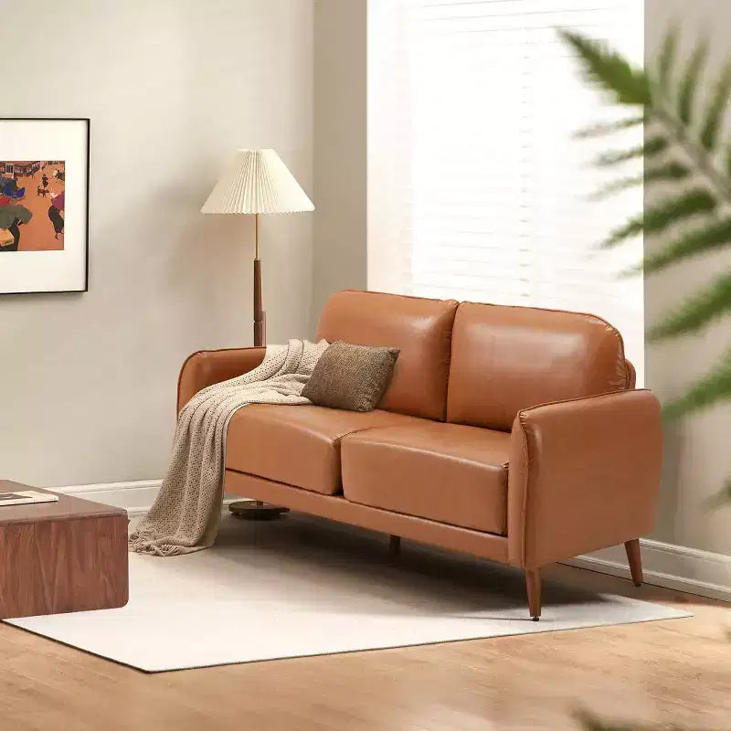 Sofá de dos plazas de piel sintética de 65 pulgadas, sofá tapizado de dos plazas con asiento profundo y cómodo, de dos plazas cómodo y elegante, sofá elegante para apartamentos y estudios
