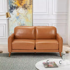Sofá de dos plazas de piel sintética de 65 pulgadas, sofá tapizado de dos plazas con asiento profundo y cómodo, de dos plazas cómodo y elegante, sofá elegante para apartamentos y estudios