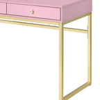 Tocador contemporáneo con espejo, tocador de maquillaje con LED ajustable, mesa de tocador con 7 cajones para dormitorio