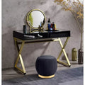 Tocador contemporáneo con espejo, tocador de maquillaje con LED ajustable, mesa de tocador con 7 cajones para dormitorio