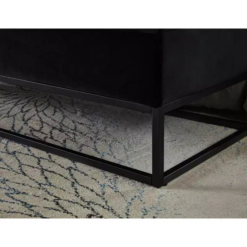 58.6 Banco otomano de almacenamiento de terciopelo con botones capitoné, tapizado, base de metal, reposapiés, banco de cama para recibidor y dormitorio