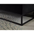 58.6 Banco otomano de almacenamiento de terciopelo con botones capitoné, tapizado, base de metal, reposapiés, banco de cama para recibidor y dormitorio