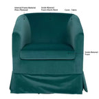 Sillón moderno de 27.36 de ancho con giro, sillón decorativo cómodo y suave con base gruesa, silla para sala de estar o dormitorio.