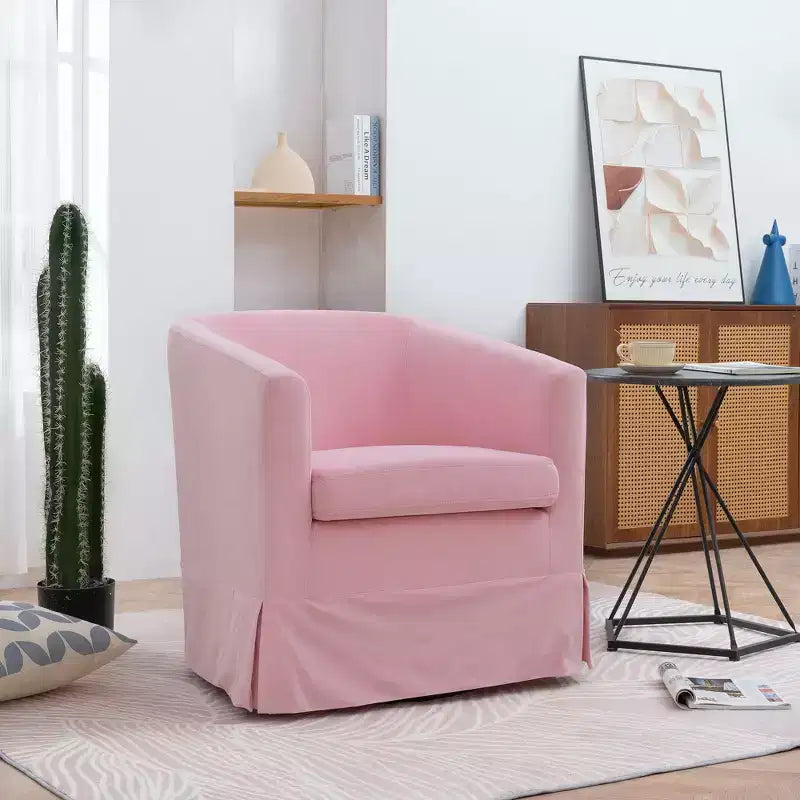 Sillón moderno de 27.36 de ancho con giro, sillón decorativo cómodo y suave con base gruesa, silla para sala de estar o dormitorio.