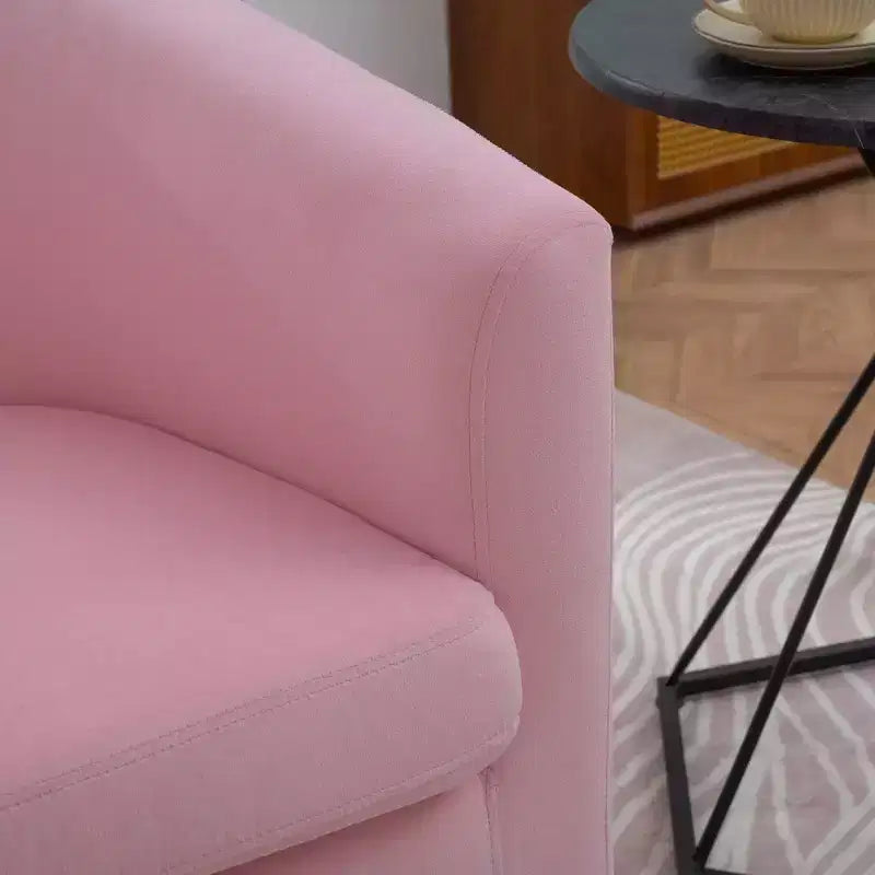 Sillón moderno de 27.36 de ancho con giro, sillón decorativo cómodo y suave con base gruesa, silla para sala de estar o dormitorio.