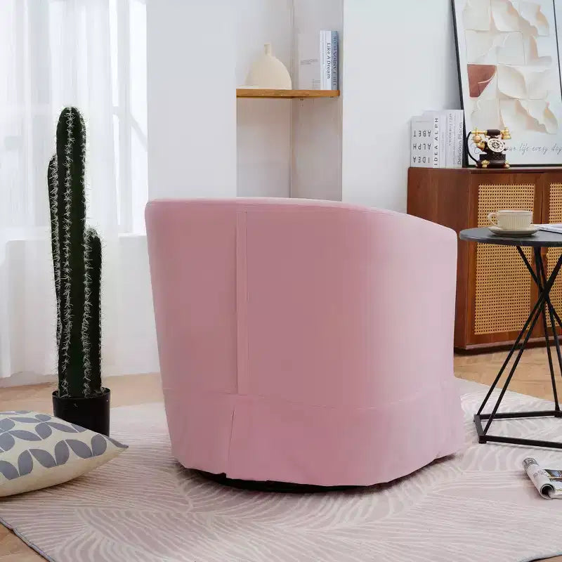 Sillón moderno de 27.36 de ancho con giro, sillón decorativo cómodo y suave con base gruesa, silla para sala de estar o dormitorio.