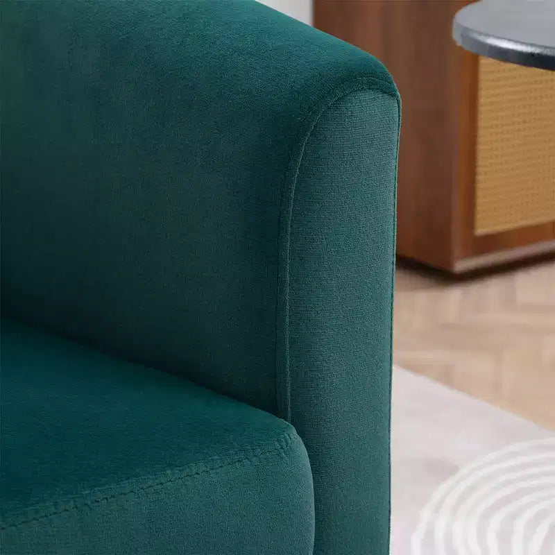 Sillón moderno de 27.36 de ancho con giro, sillón decorativo cómodo y suave con base gruesa, silla para sala de estar o dormitorio.