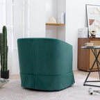 Sillón moderno de 27.36 de ancho con giro, sillón decorativo cómodo y suave con base gruesa, silla para sala de estar o dormitorio.