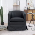Sillón moderno de 27.36 de ancho con giro, sillón decorativo cómodo y suave con base gruesa, silla para sala de estar o dormitorio.